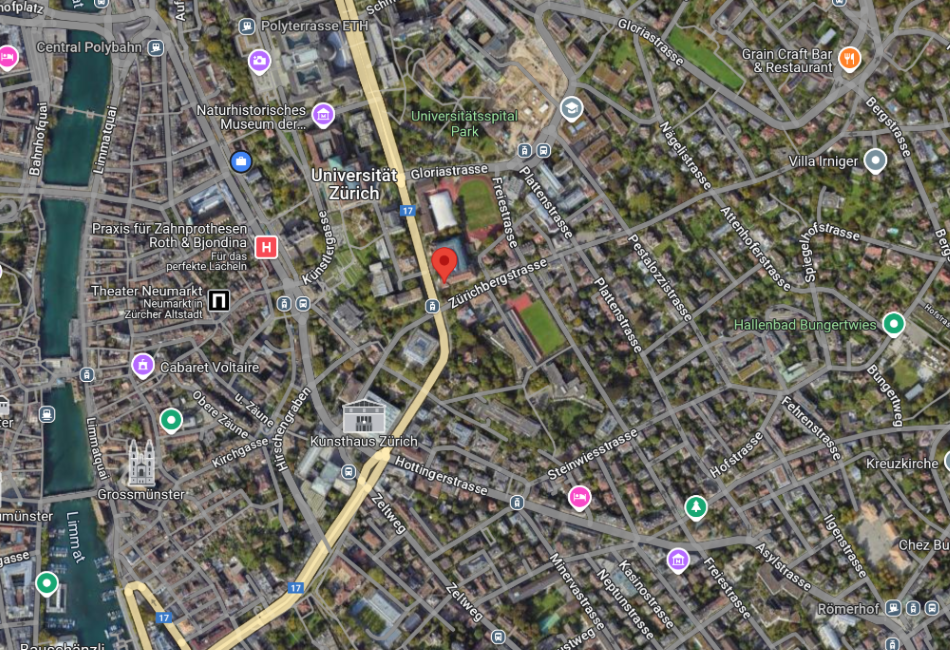 Our location at Raemistrasse 74, 8001 Zurich